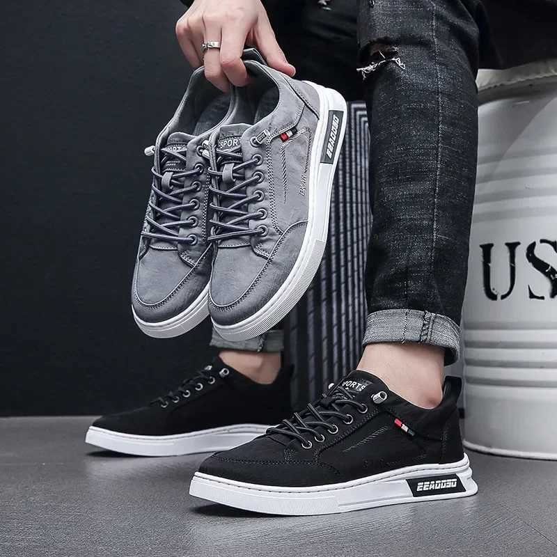 High Quality Mens Casual Sneakers Lace Up Trendy Casual Brand Flat Shoes for Men Summer Comfortable Canvas Shoe Tennis Men T241217