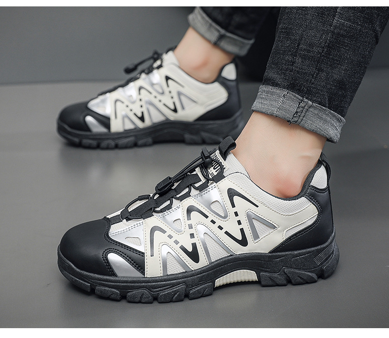 2025 autumn new fashion lightweight sports men's shoes outdoor wear-resistant mountain shoes large size trend cargo shoes