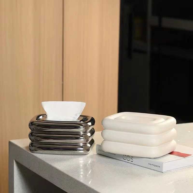 Modern Tissue Box Cover Holder Desk Tissue Holder Bathroom Holder Accessories Livingro Decor Storage Box Fast Sing Y241218