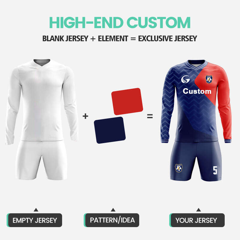2025 Adults Cheap Football Shirts Custom Print Men'S Long Sleeve Uniform Breathable Soccer Jersey Sets W030