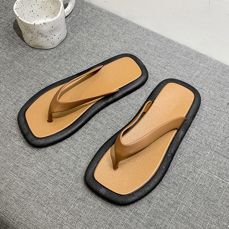 Free shipping for womens mens summer fashionable flip flops with flip flops grey brown black Non slip flat slippers