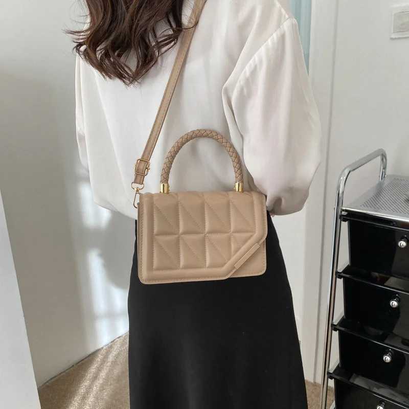 2023 New Fashion Shoulder Bag Plaid PU Leather Ladies Handbags Designer Crossbody Bags For WomenC241218