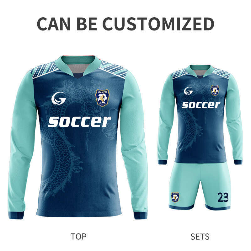 2025 Custom Sublimation Polyester Team Sports Football T-Shirt Youth Boys Girls College Soccer Jersey Long Sleeve Shirts With Pockets