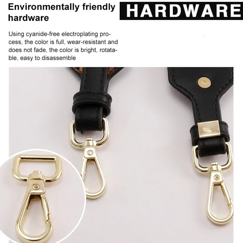 90*3.8cm Durable Genuine Leather Bags Strap Adjustable Replacement Crossbody Straps Gold Hardware for Women DIY Bag Accessories 241218