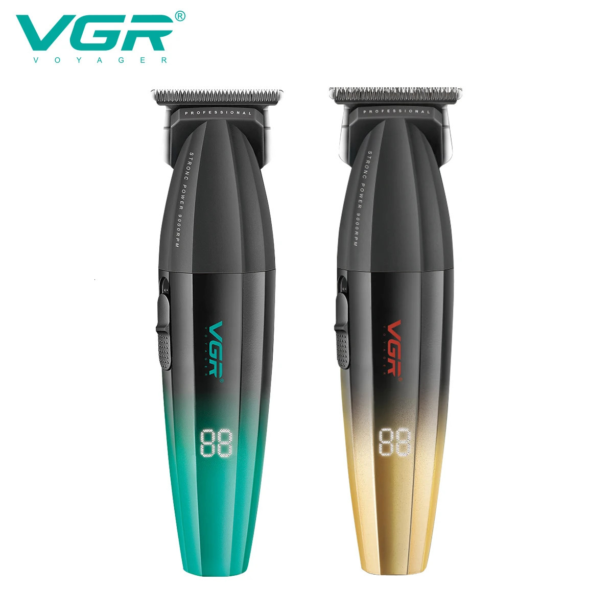 VGR Hair Clipper Professional Hair Trimmer Rechargeable Haircut Machine Cordless Hair Clipper LED Display Trimmer for Men V-906 241218