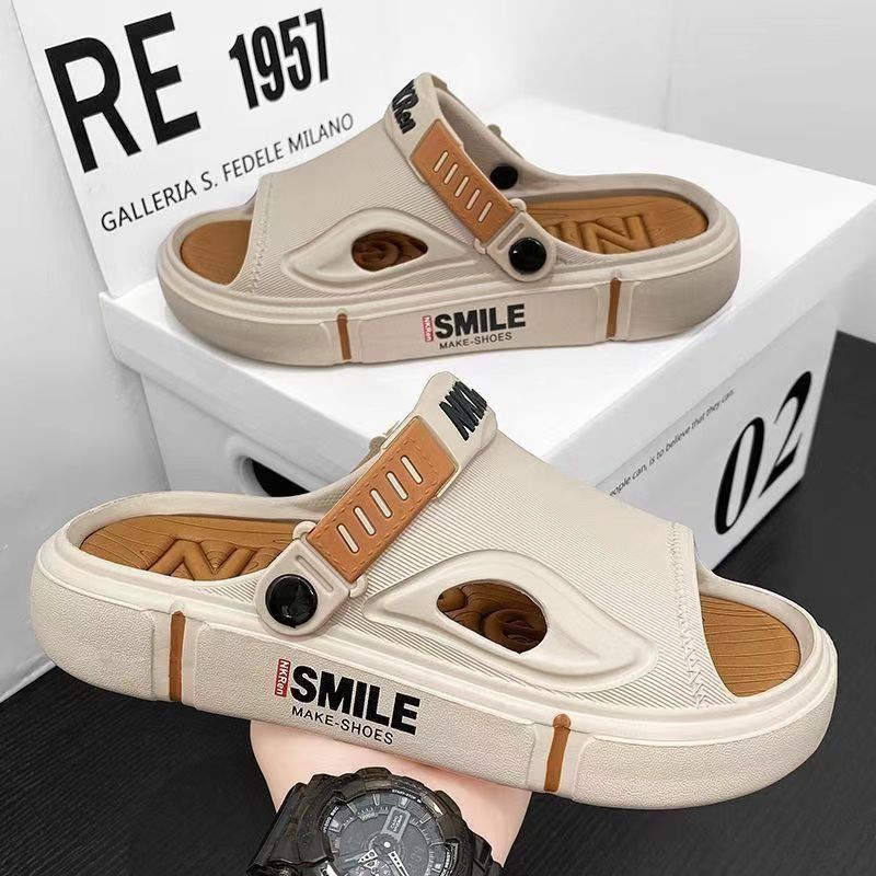 New Free Shipping For Mens summer outdoor slippers are non slip and wear-resistant Outdoor sports fashionable thick soled beach sandals