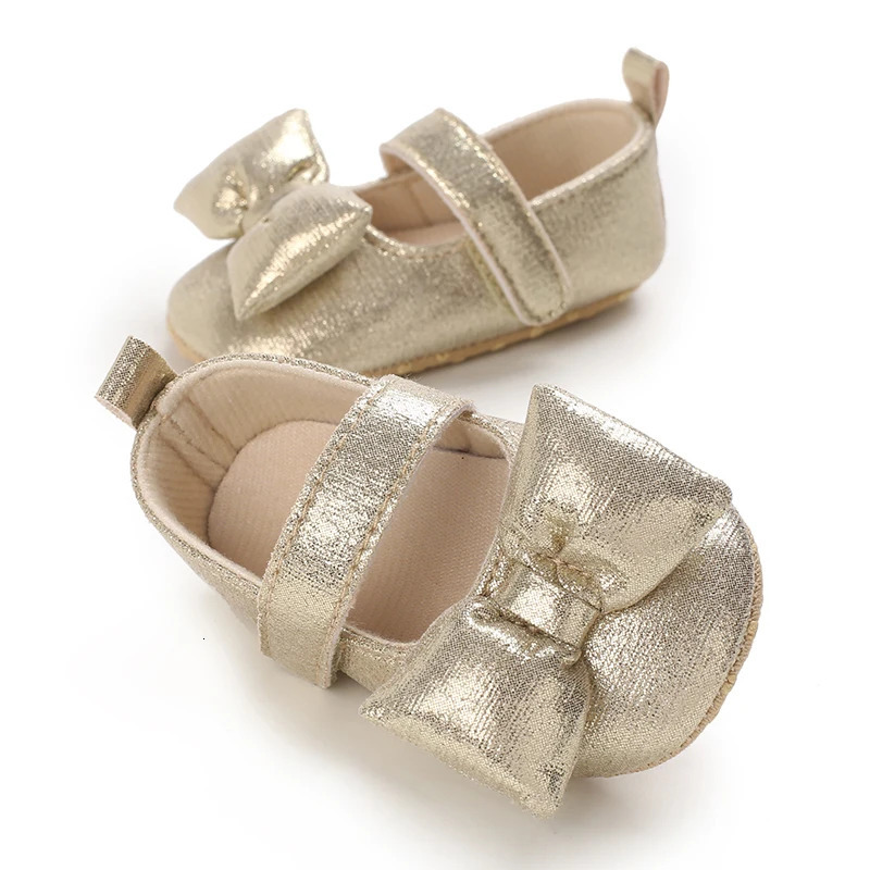 Cute Spring born Golden Baby Shoes Non Slip Cloth Bottom Girl Elegant Breathable Casual First Walking 018 M 241217