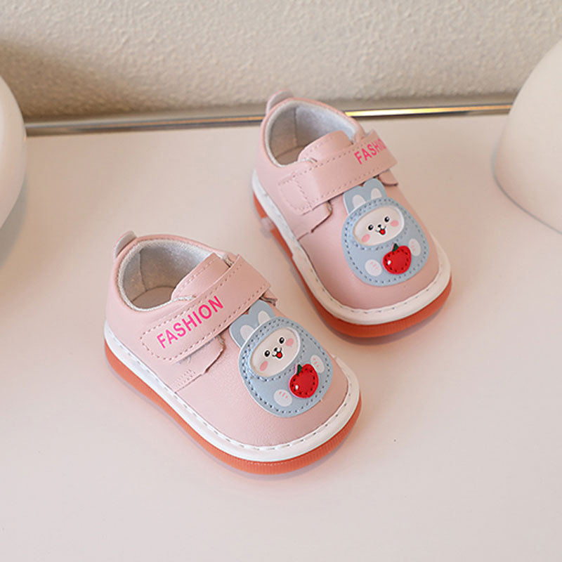 2025 Baby Newborn Casual Squeaky Shoes Toddler Soft Bottom First Walking Shoes Cutefeet Children's Sneakers Rabbit Cartoon Kids Shoes Sizes 16 - 