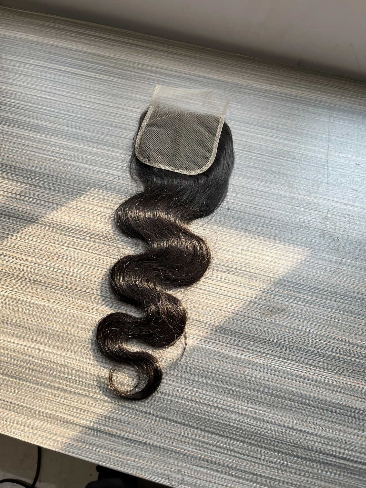 Lace Closure Wave Hair 4x4 Lace Cloud Swiss Lace Hair Extension 100% Transparent Lace Closure W241221