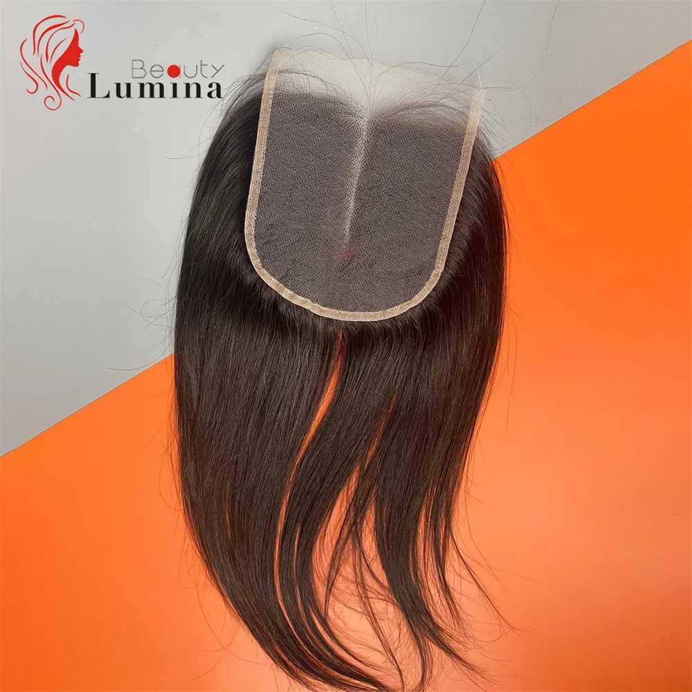 Straight lace closure only for straight hair real high-definition transparent lace front 4x4 lace closure straight 100% human hair Remy W241218