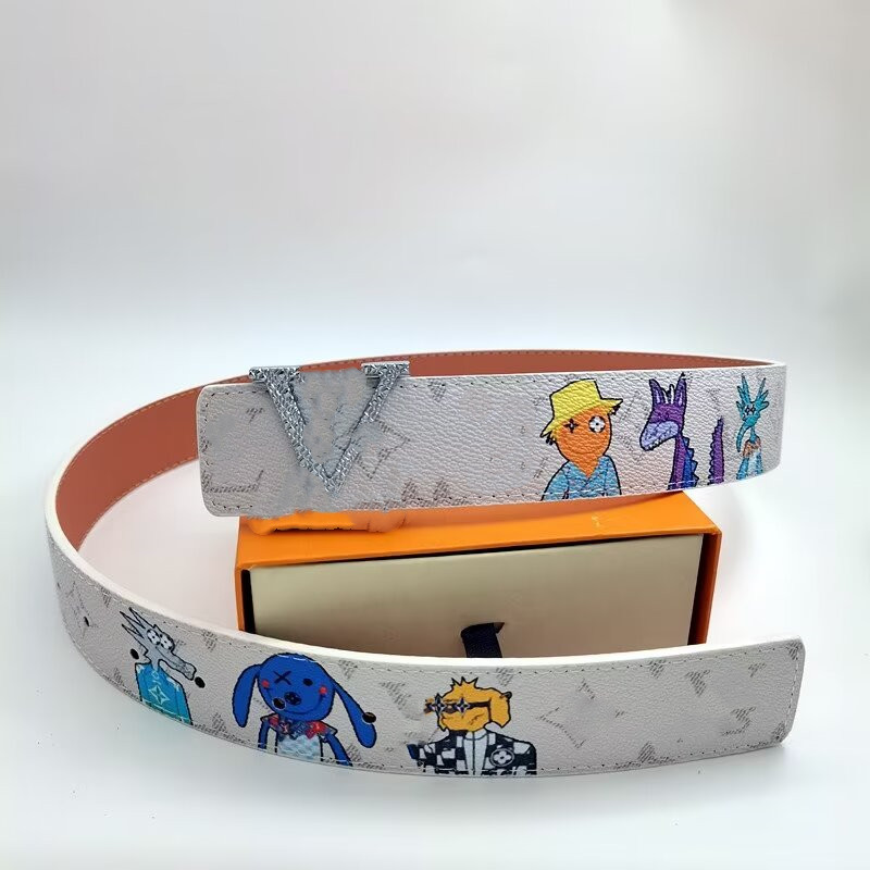 Luxury Designer Belt Buckle Fashion Genuine Leather Women Belts For Women Designer men Letter Double Big gold silver black gun classical Womens