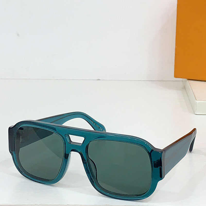 25ss Summer Men Outdoor Clash Pilot Sunglasses 2614 Designer Acetate Crystal Blue Petroleum Pilot Square Frame Leisure Travel Beach UV400 Sunglasses Z2630