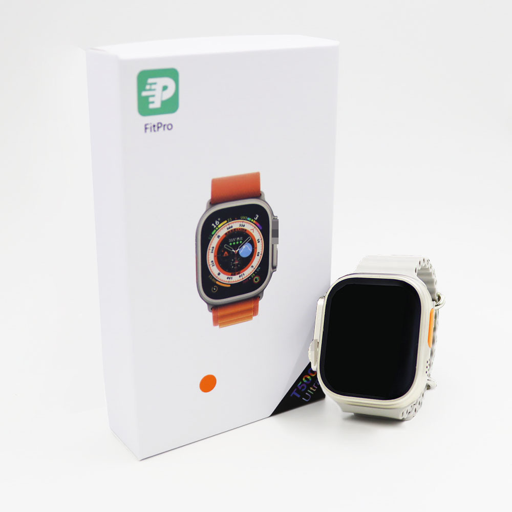 T500 Ultra Smartwatch avec podomètre sportif, moniteur de fréquence cardiaque Fonction photo télécommandée - bracelet de sangle TPU durable