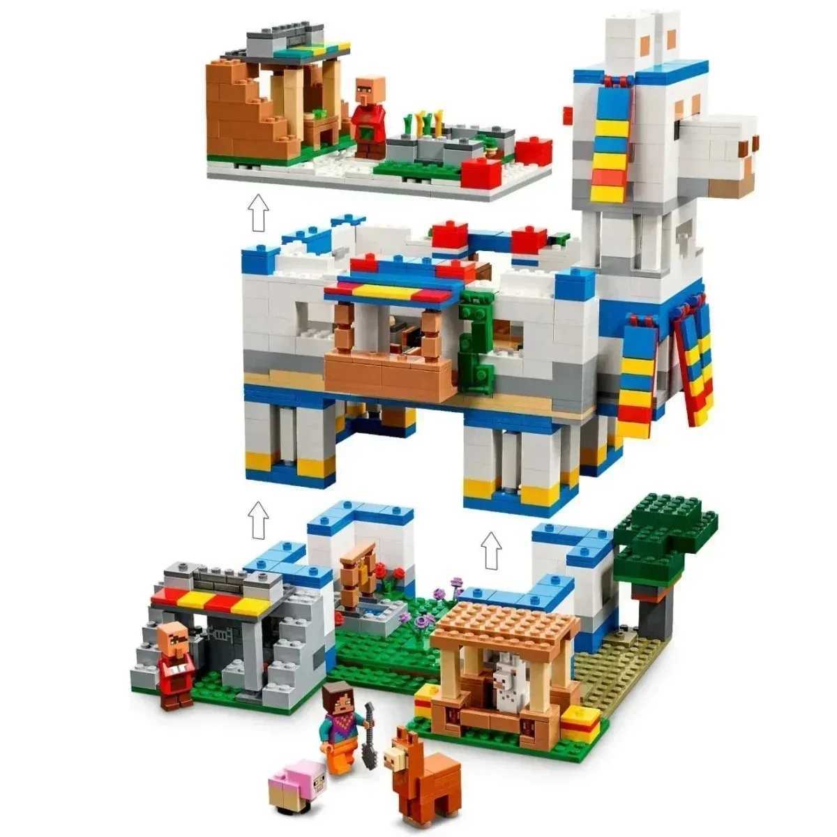Miniso New Game World 1 1 restoration of alpaca village compatible with 21188 building blocks and 1252PCS childrens gift toys X241218