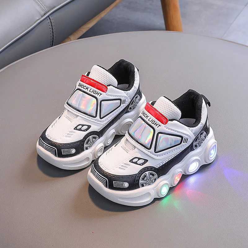 Autumn New Fashion Child Sneakers Versatile Car Cartoon Boy Shoes Comfort Thick Soled Luminous Casual Shoe Sneakers Boy S251027