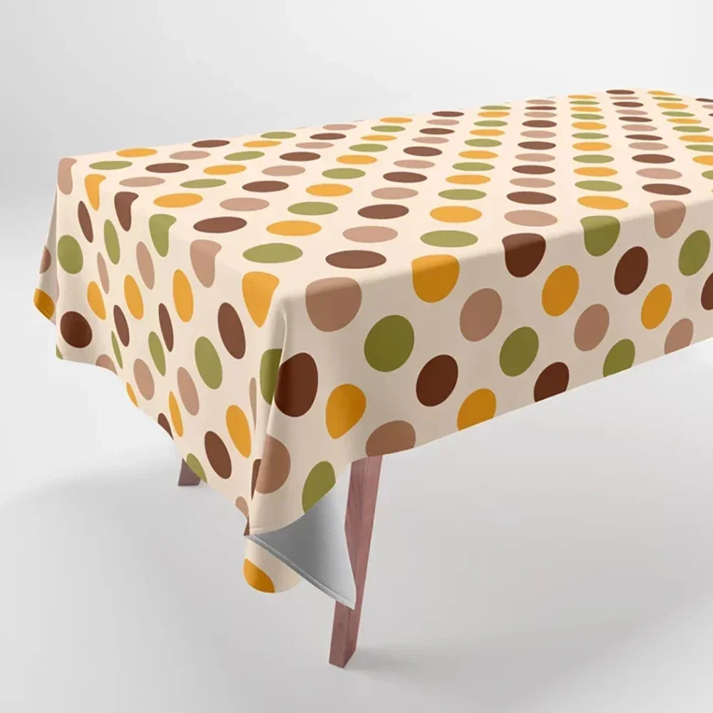 Geometric Pattern Printed Tablecloths Home Decor Rectangular Party Stain Resistant Tablecloth Dust Cloth TOUB039