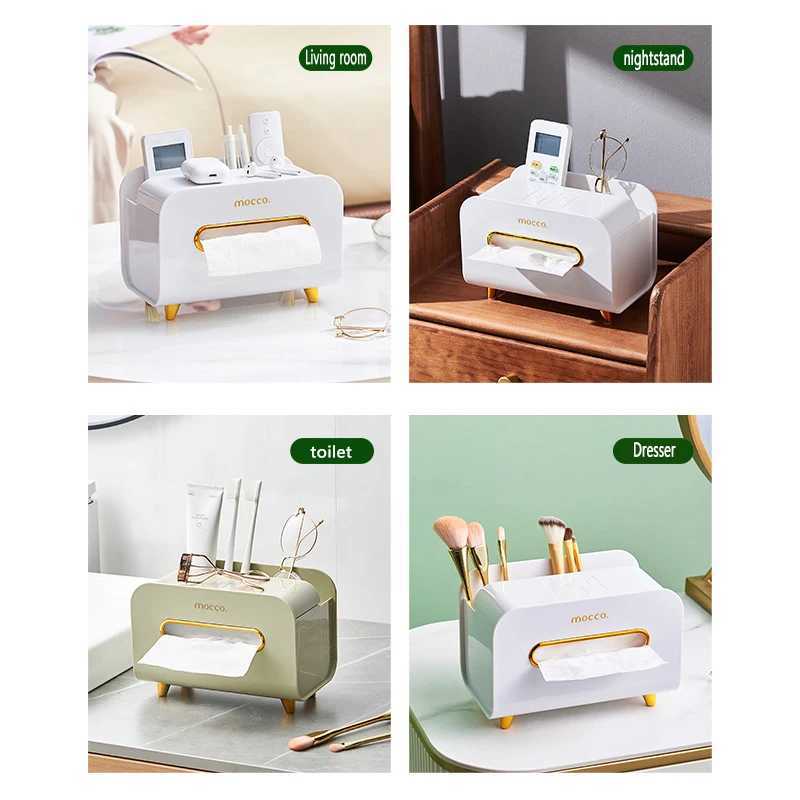 Living Ro Tissue Box Environmentally Friendly Clean Remote Control Desktop Creative Napkin Dresser Bathroom Storage Box Y241218