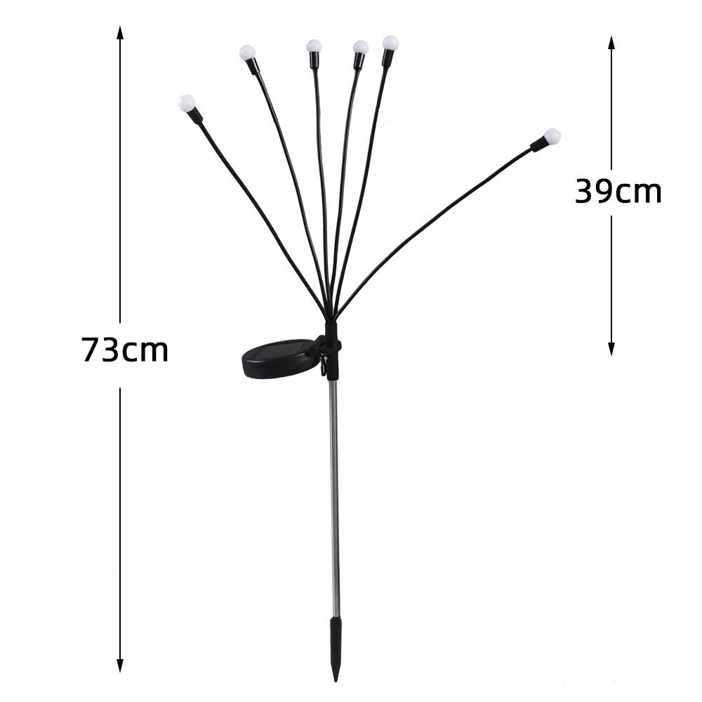 Outdoor Solar Firefly LED String Lights Set with Ground Stake for Patio & Garden Ambiance