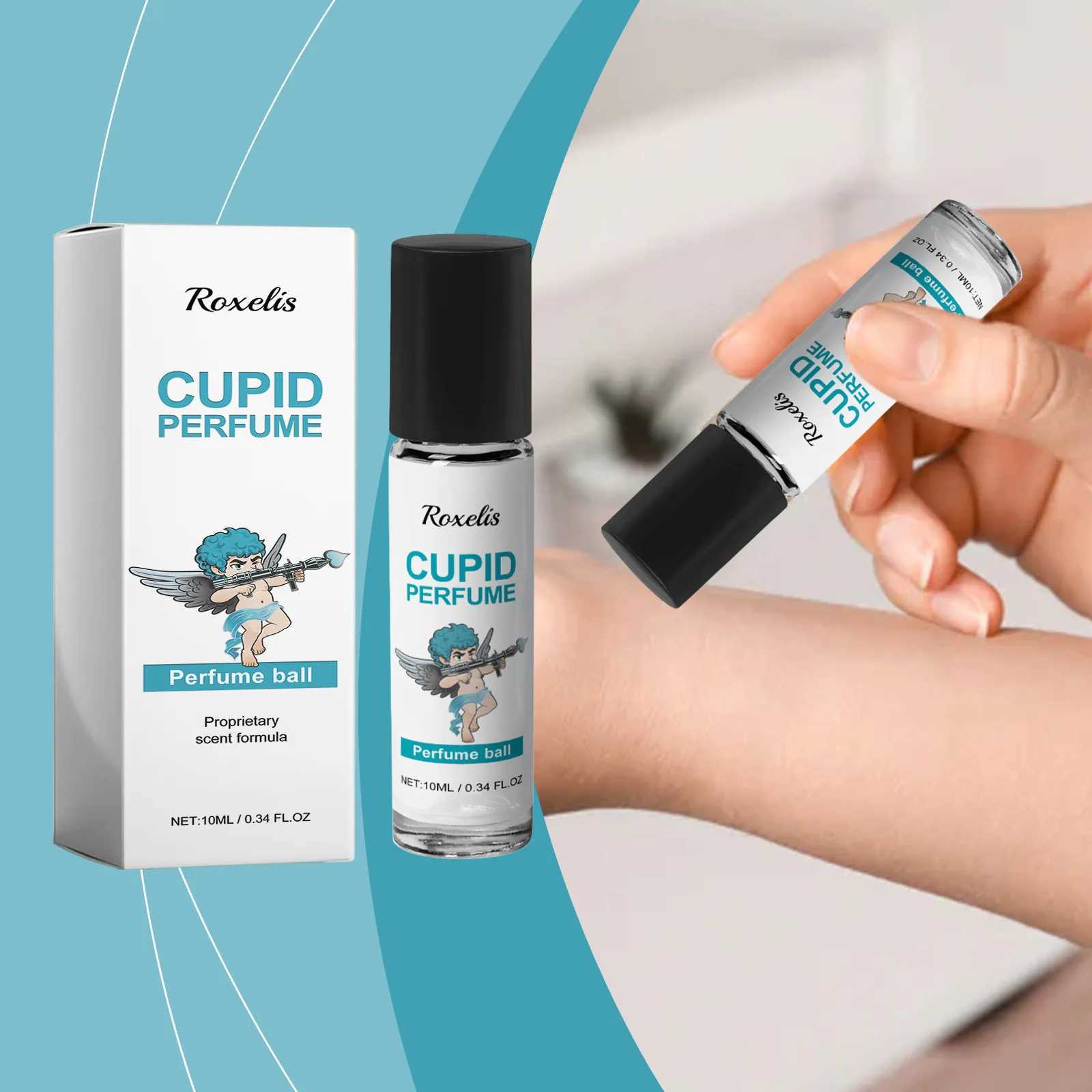 Roxelis 10ml Cupid Cologne perfume Roller Ball Lasting Fresh Charm Wrist Ear Charm Mens Style perfumeXJ250409