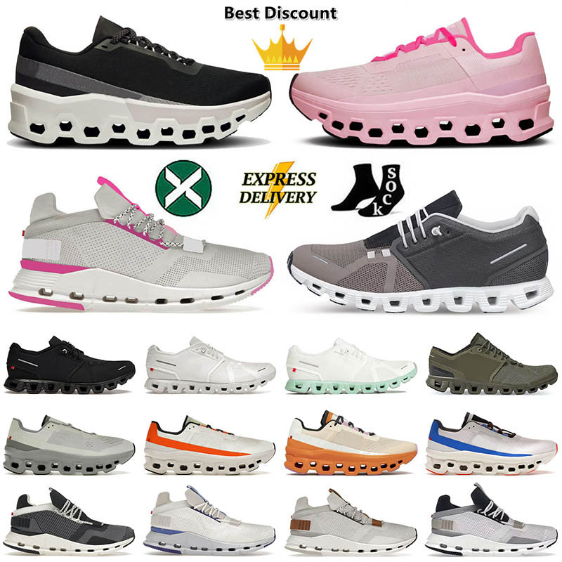 designer cloudes running shoes sneakers men womens Black Eclipse Frost White Pink nova Pearl Moon Fawn swift runner stratus dhgate mens trainers chaussure