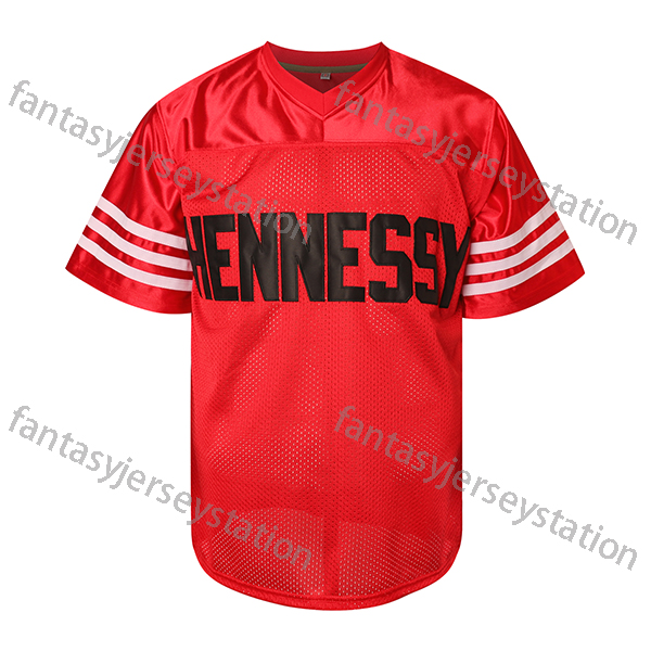 IN STOCK Men's 95 Football Movie Jersey Red Hennessy Queens Bridge Football Jersey Embroidered Shirt Loose Fit for Soccer, Cycling, Everyday & At