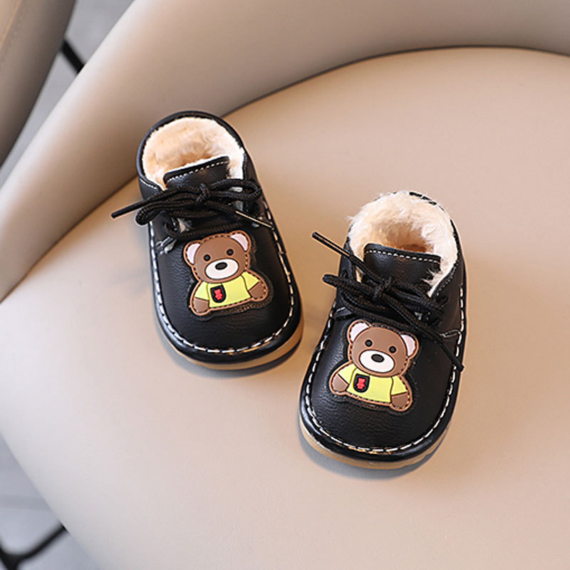 Infant Winter First Walkers Shoes Plush Warm Baby Girl Shoes Cute Cartoon Casual Boy Shoes Cutefeet Flat Soft Comfortable Toddler Shoes Sizes 16 - 20