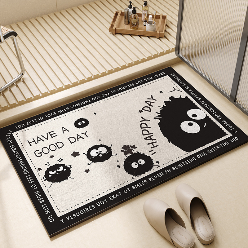 Bathroom Floor Mats Soft Mats Non-slip Door Mats Entrance Carpet Toilet Mats