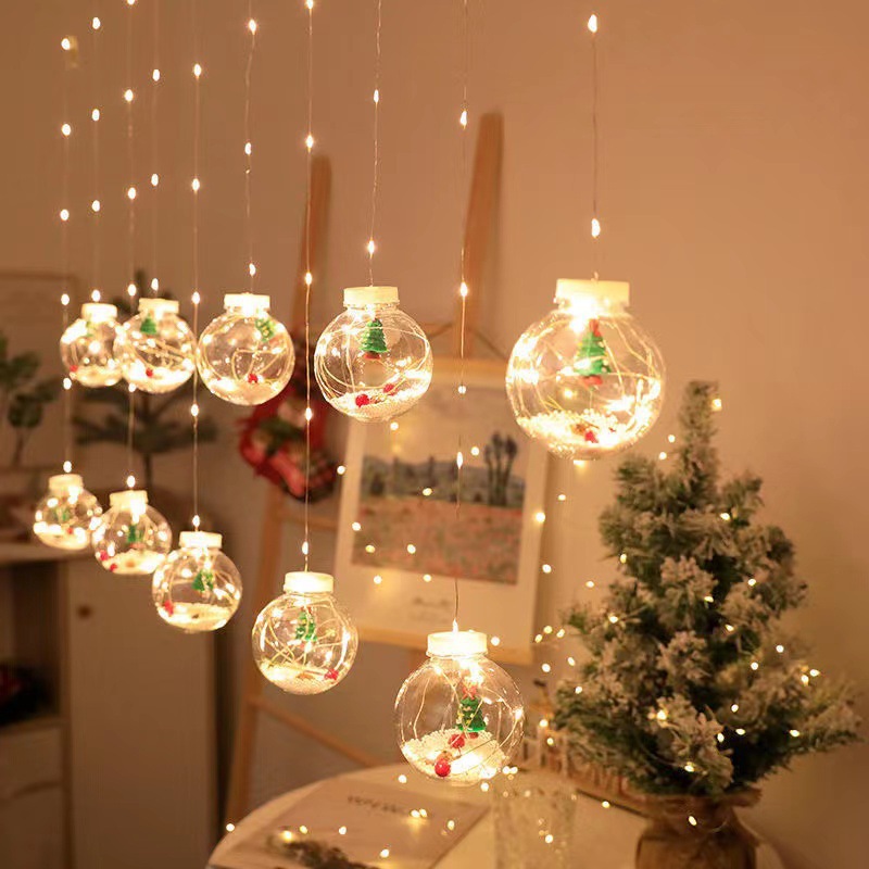 Colorful LED Light String Featuring Santa Claus for Festive Home Decor