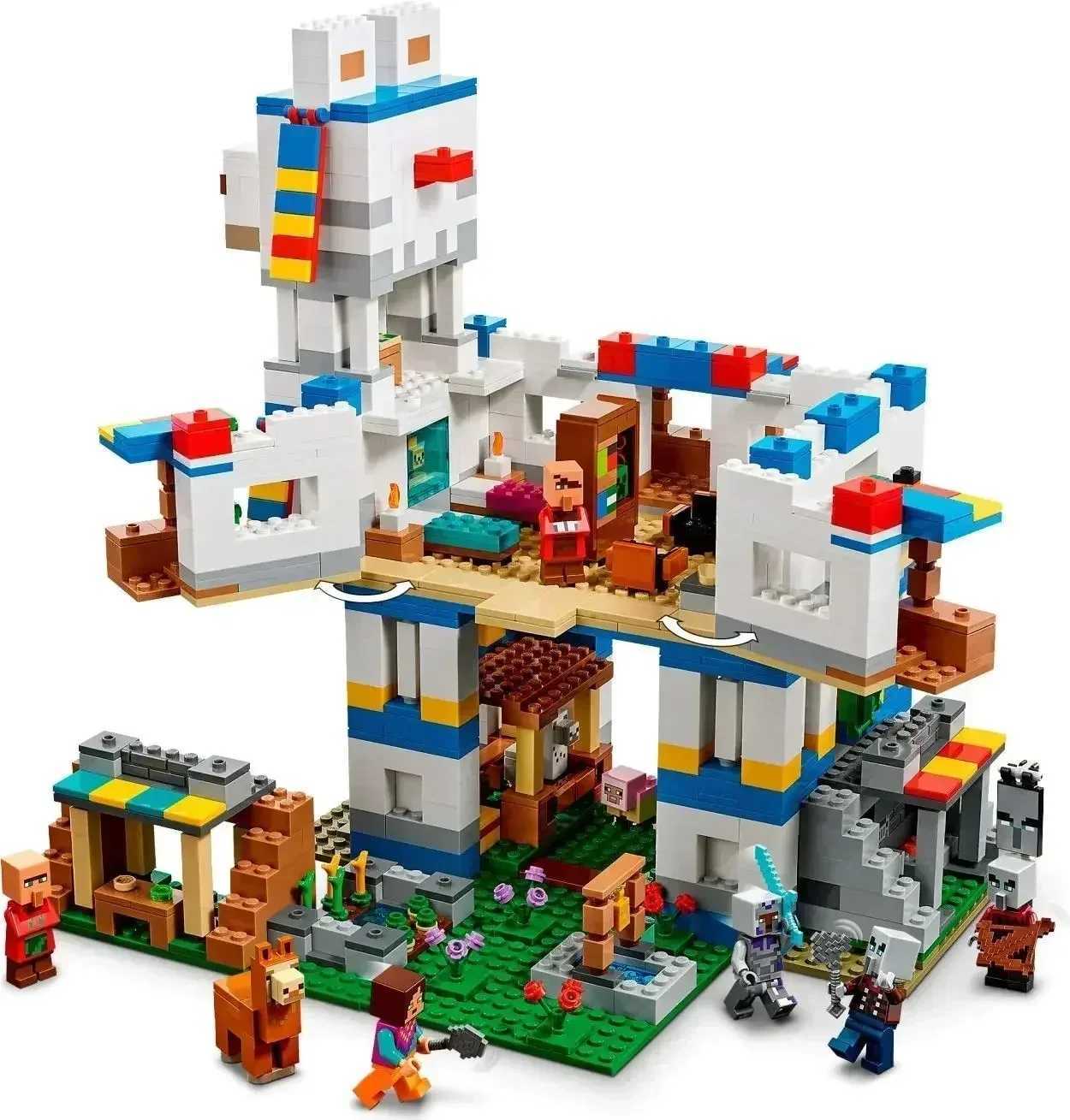 Miniso New Game World 1 1 restoration of alpaca village compatible with 21188 building blocks and 1252PCS childrens gift toys X241218