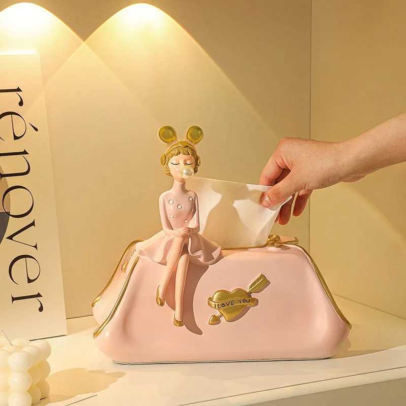 Home>Products>Luxury tissue box>Resin girl napkin holder>Princess dress tissue box Y241218