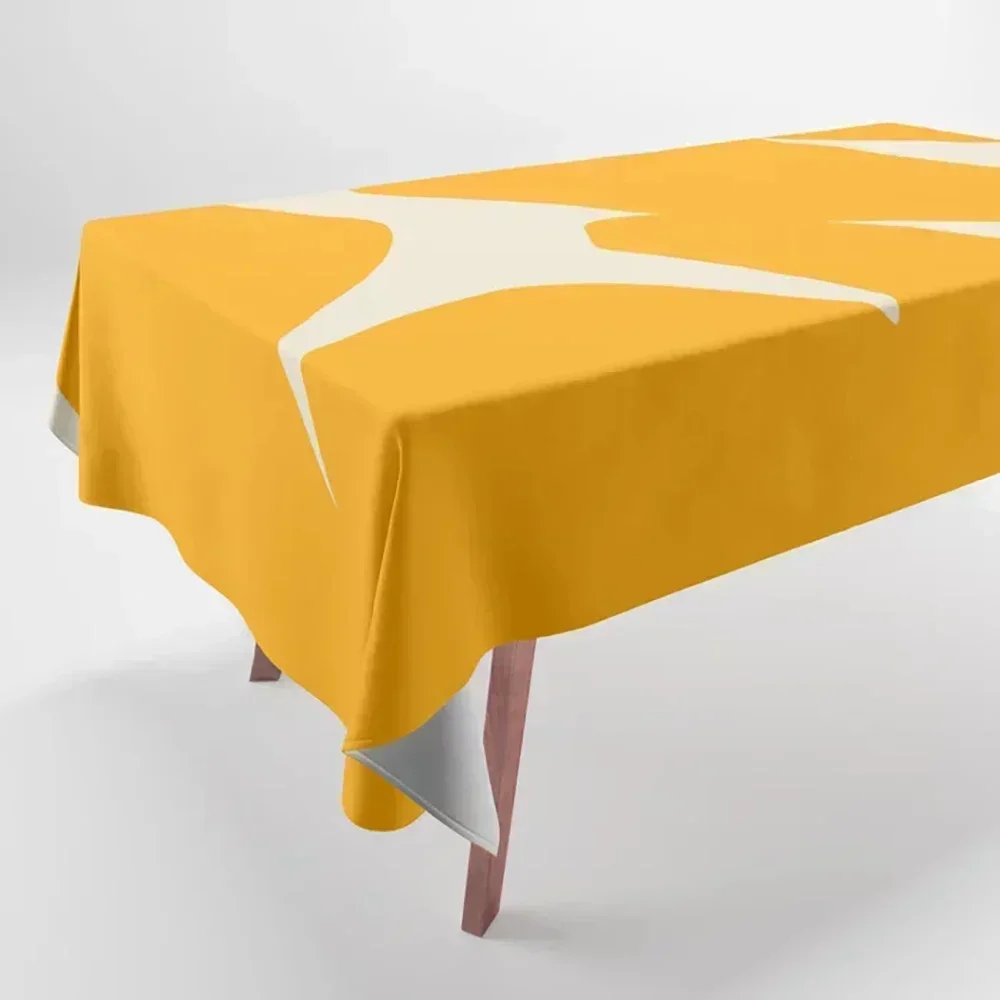 White Alphabet Pattern Printed Tablecloth Home Decor Rectangular Party Stain Resistant Dust Cloth SPC18