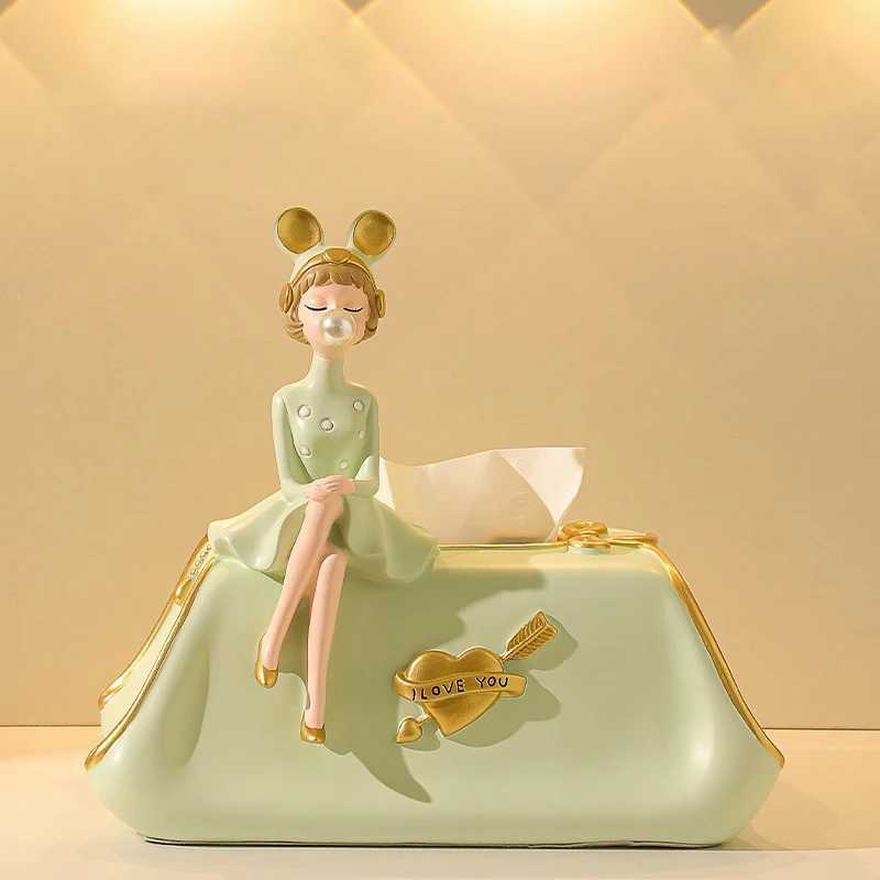 Home>Products>Luxury tissue box>Resin girl napkin holder>Princess dress tissue box Y241218