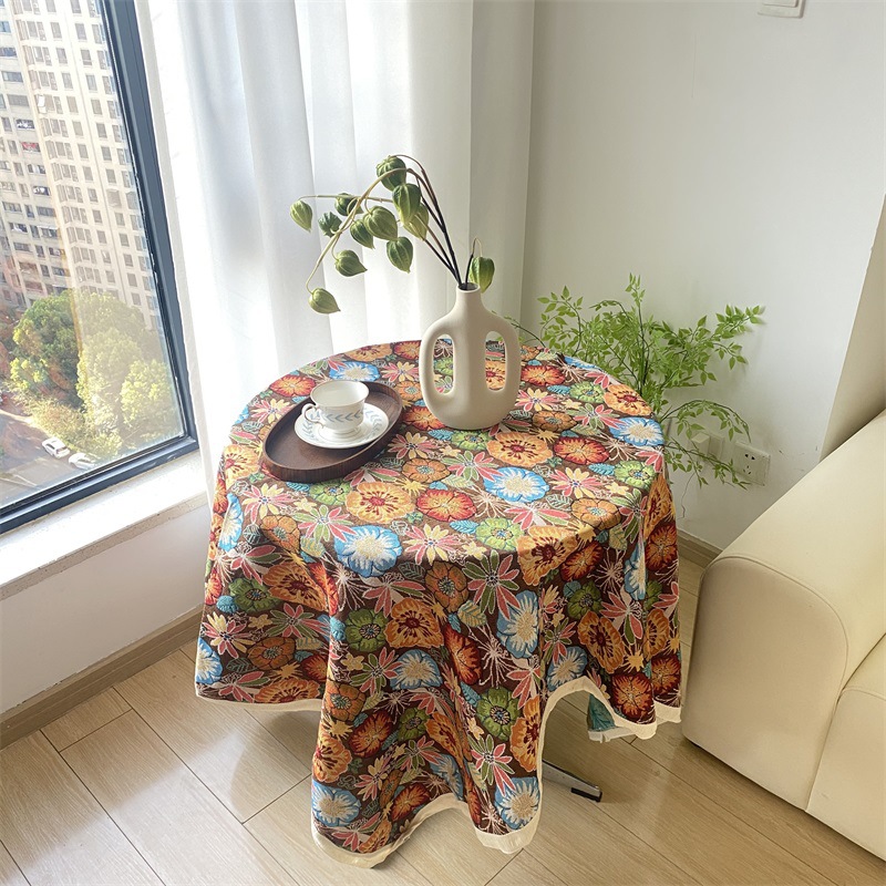 2025 Bohemian Retro Art Coffee Table Meal Decorative Cover Cloth Premium Garden Balcony Cloth Table Flag Strip