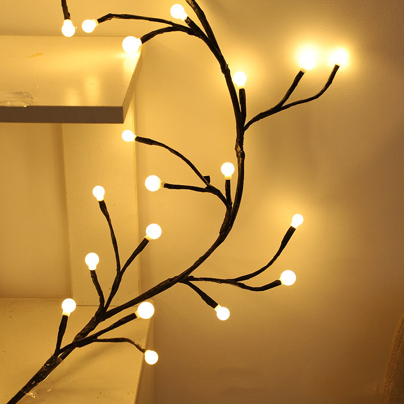Ambience-Creating Hanging Bamboo Light Strands - Ideal for Parties and Seasonal Celebrations