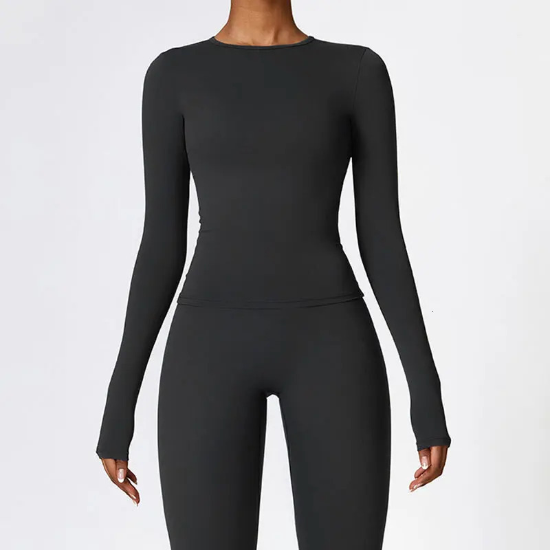 NCLAGEN Long Sleeve Workout Top Gym Pilates Clothes Women Active Wear Sports Shirt Elastic Fitness Yoga Clothing Running Shirts 241218