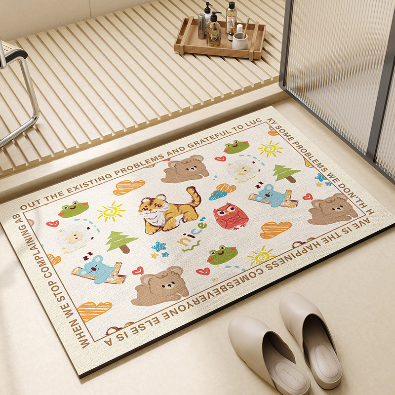 Bathroom Floor Mats Soft Mats Non-slip Door Mats Entrance Carpet Toilet Mats