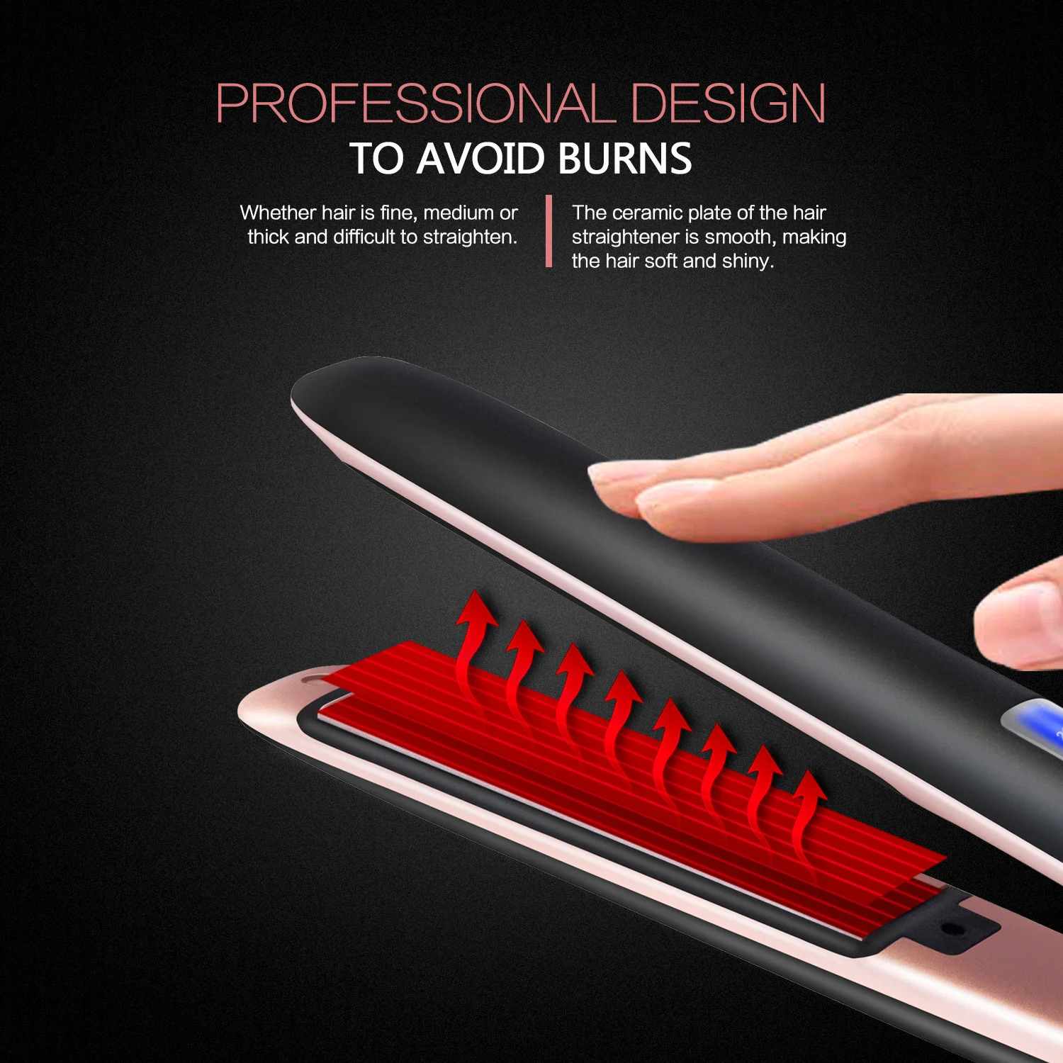 Hair Flat Irons Ultrasonic Infrared Cold Hair Care Iron Keratin Treatment for Frizzy Hair Recovers the Damaged Hair Straightener 241224