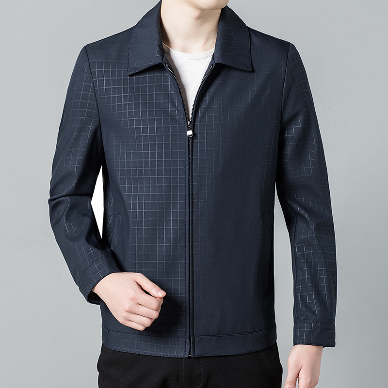 M12171 Autumn jacket business lapel middle-aged and elderly men's casual tops