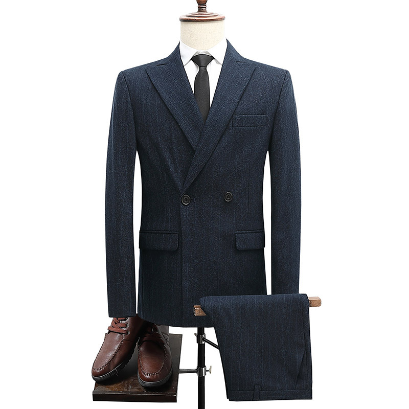 K780 Men's Slim Fit Plaid Suit - Business Casual Wedding Attire for Handsome Appearance