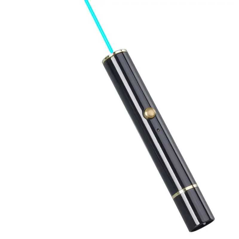 Aenfor 500-510nm blue laser pointer 532nm green laser pointer 650nm red laser built-in USB charging beam pointer pen T241218 - view 6