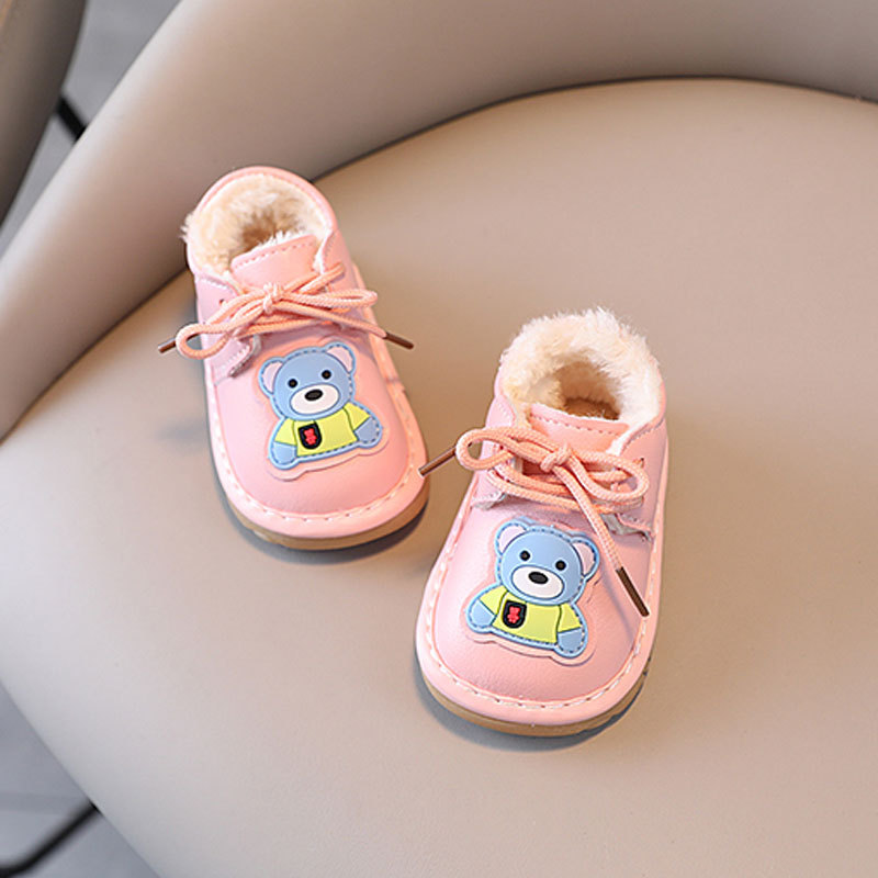 Infant Winter First Walkers Shoes Plush Warm Baby Girl Shoes Cute Cartoon Casual Boy Shoes Cutefeet Flat Soft Comfortable Toddler Shoes Sizes 16 - 20