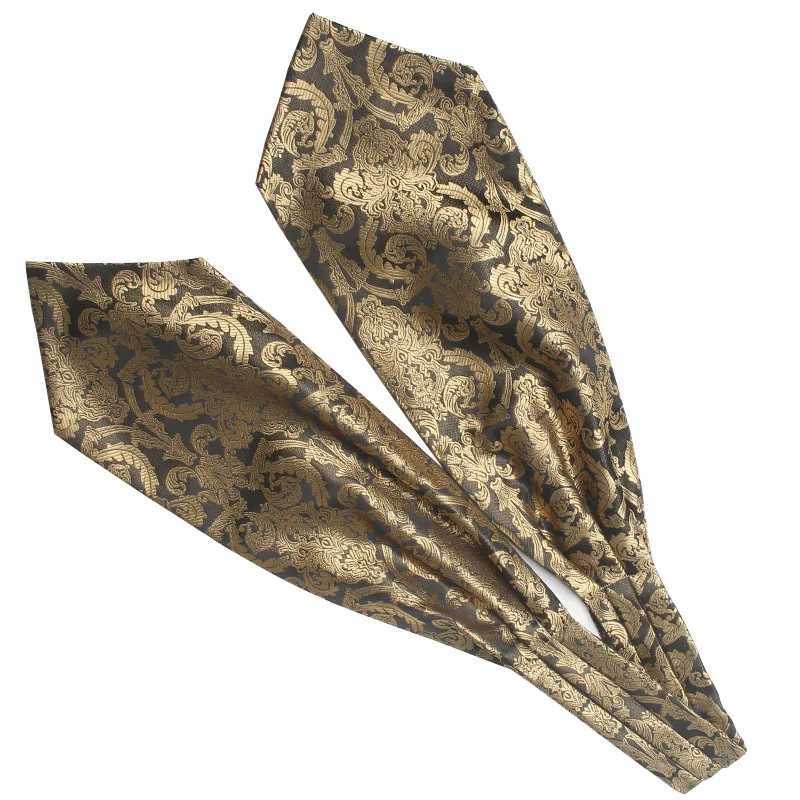 Ties Men Vintage Polka Dot Wedding Formal Cravat Ascot Scrunch Self British style Gentleman Polyester Silk Paisley Neck Tie Luxury J241217