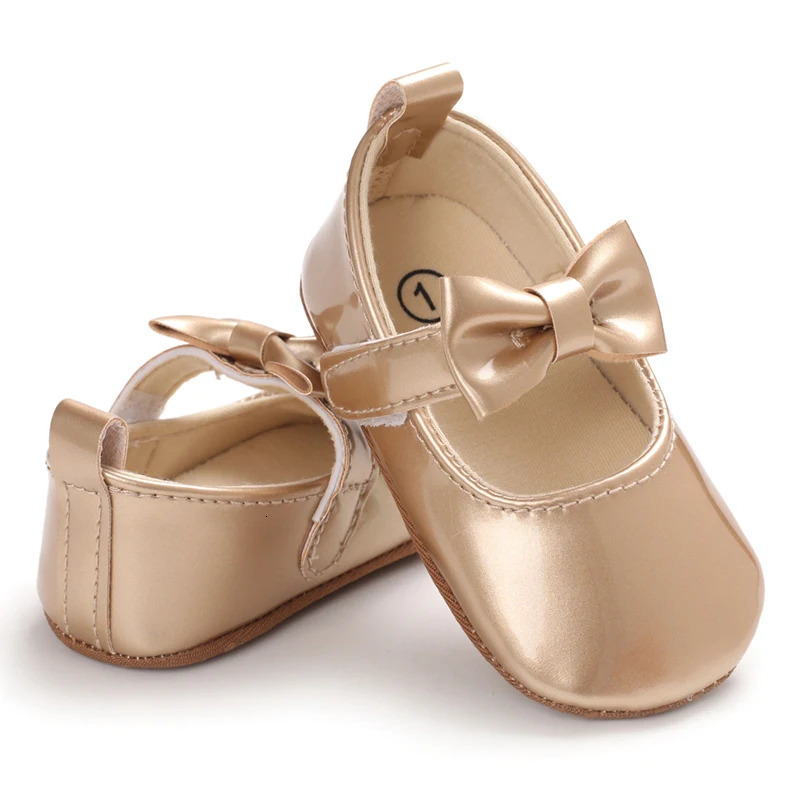 Cute Spring born Golden Baby Shoes Non Slip Cloth Bottom Girl Elegant Breathable Casual First Walking 018 M 241217
