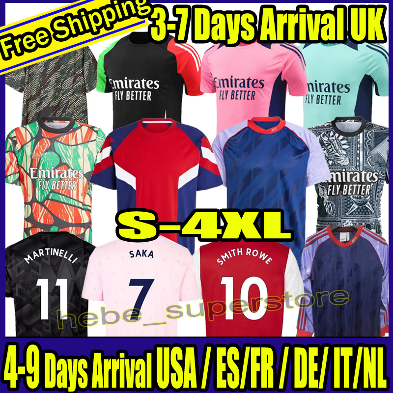 S-4XL 23 24 25 Goalkeeper RICE SMITH ROWE G.JESUS SAKA Training soccer jerseys SALIBA ODEGAARD MARTINELLI JORGINHO 2023 2024 football kits shirt Men Kids...