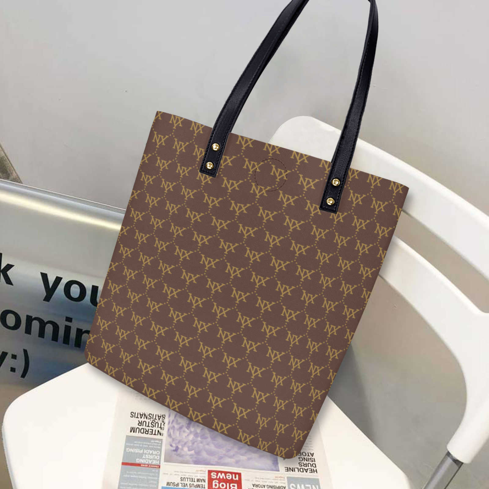NXY Designer Bag Tote Bag Woman Large Handbags Pu Leather Shopping Purse Women High Quality Luxury Classic Flower Checked Shoulder Bag Handbags Travel
