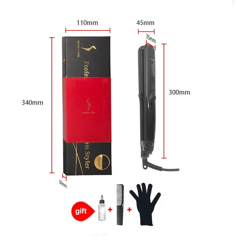 Steam Hair Straightener Fast Heating Ceramic 2in1 Hair Straightening Curler Professional Hair Flat Iron Steampod 241224