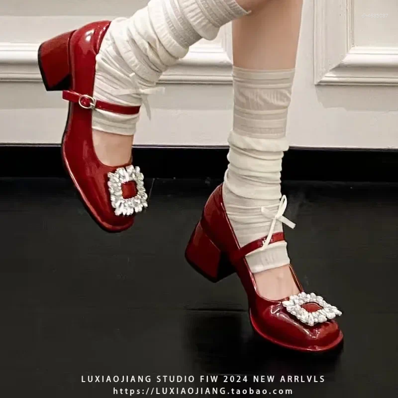 Dress Shoes Selg Women's Japanese College Style Uniform British Mary Jane High Heels zhanyishengli