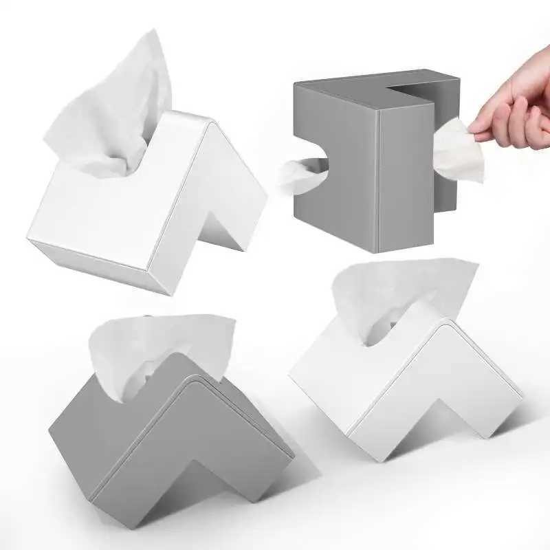 Nordic minimalist creative off tissue box for living double-sided paper tray napkin case Y241218