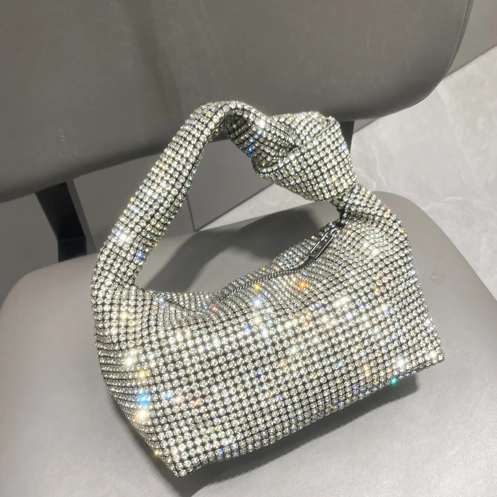 Rhinestones Evening bag silver Crystal Bags for Women Purses and Handbags banquet bag 241218