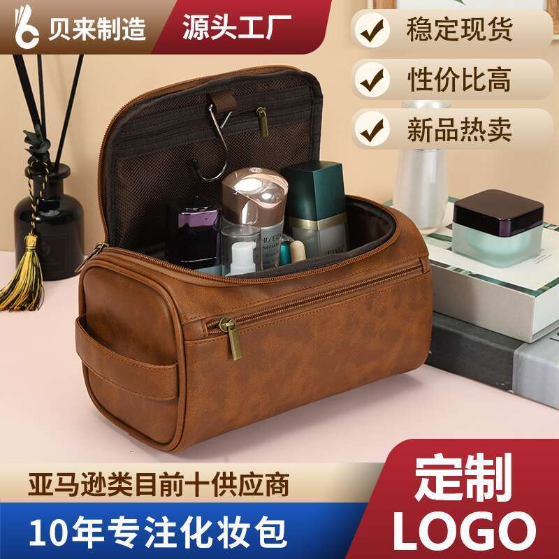 Cosmetic Bag Wash Bag Men Vintage Toiletry Bag Travel Necessary Business Cosmetic Makeup Cases Male Hanging Storage Organizer Wash Bags